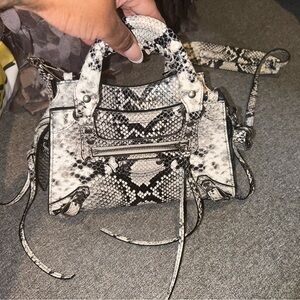 Mini Balenciaga embossed neo classic city bag